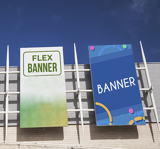 Striscioni flessibili con illuminazione frontale
